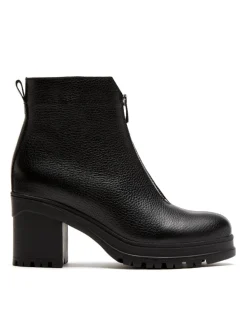 La Canadienne Penn Leather Zip Front Ankle Boot