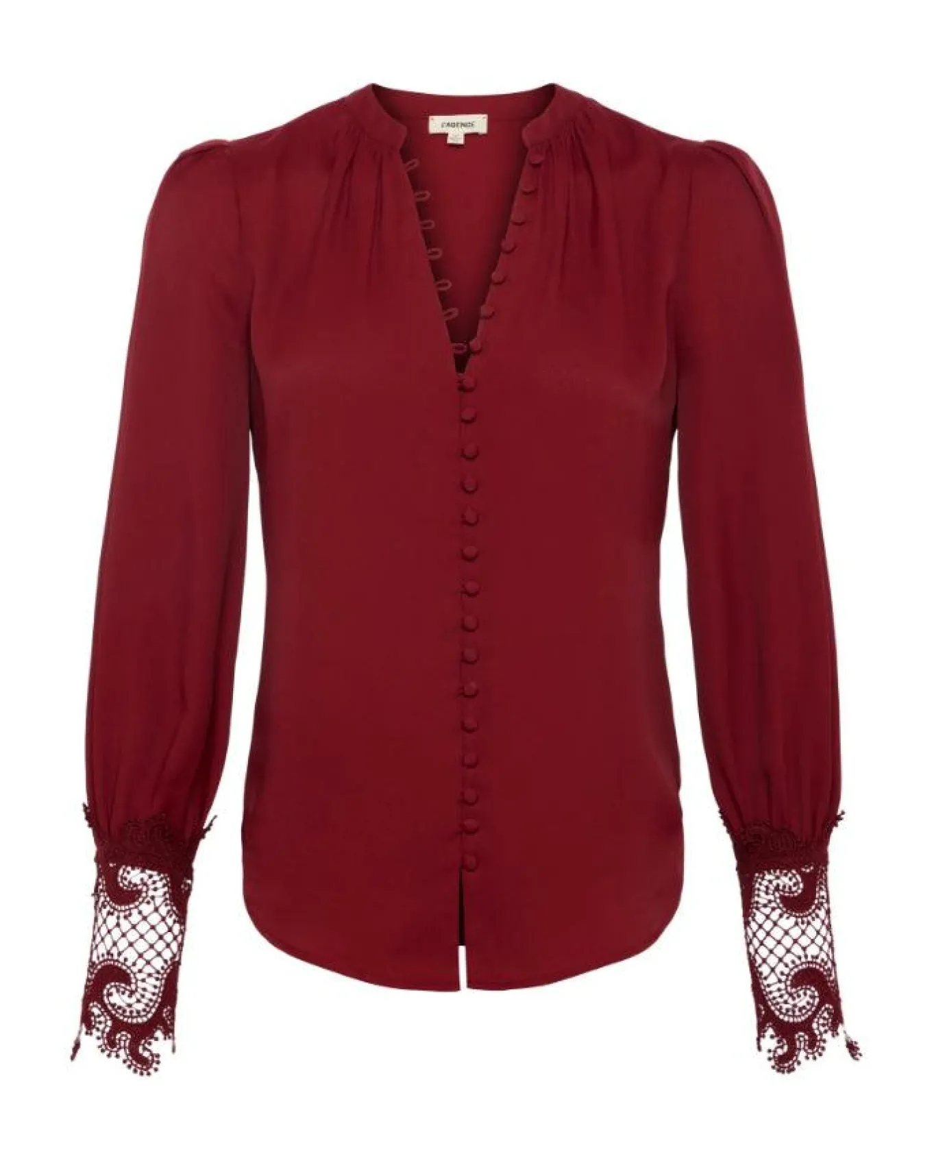 L'Agence Ava Lace Cuff Blouse