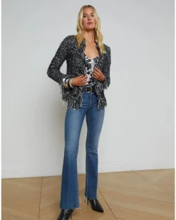 L'Agence Azure Knit Cardigan Blazer