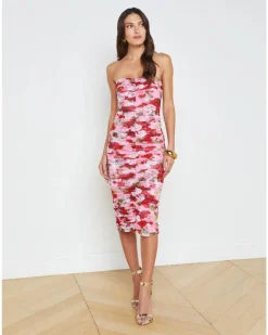 L'Agence Caprice Midi Dress