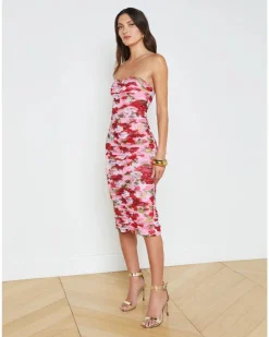 L'Agence Caprice Midi Dress