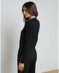 L'Agence Cesca Crystal Heart Pullover