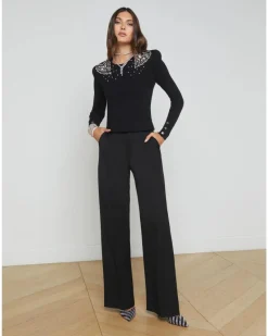 L'Agence Cesca Crystal Heart Pullover