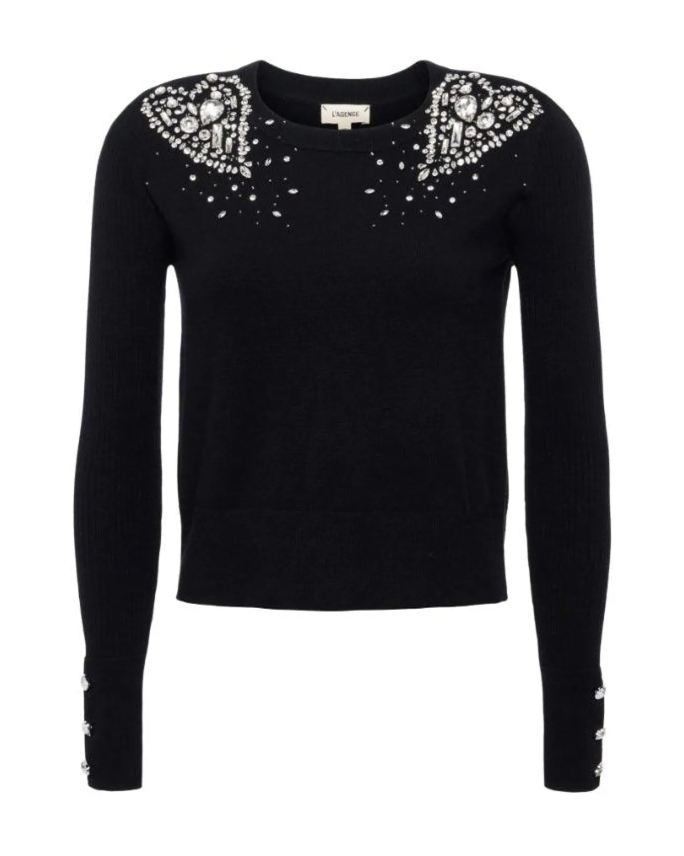 L'Agence Cesca Crystal Heart Pullover