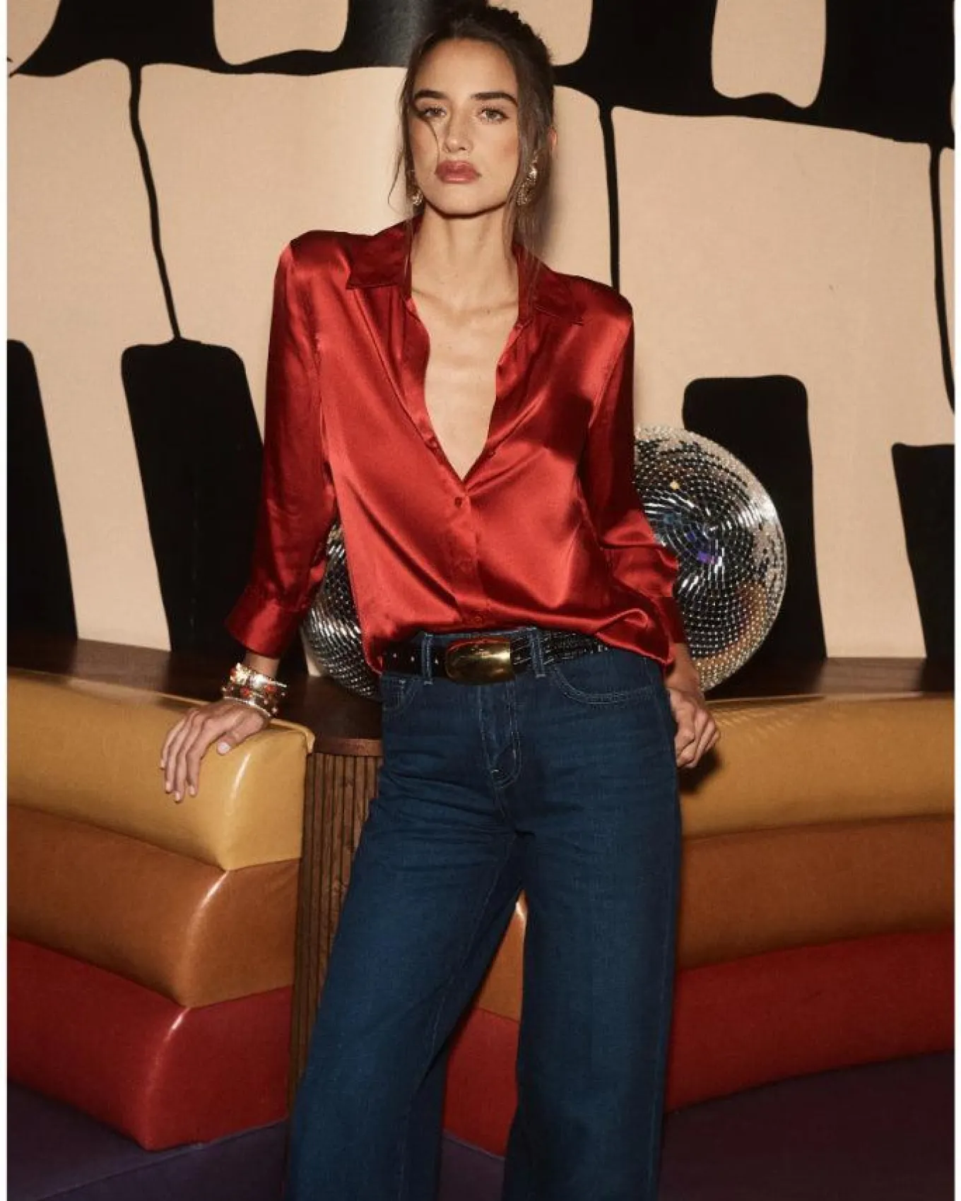 L'Agence Dani 3/4 Sleeve Blouse