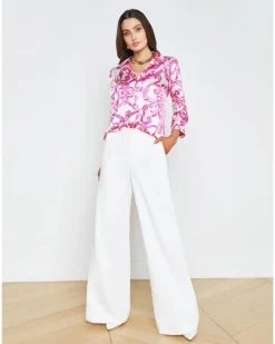 L'Agence Dani 3/4 Sleeve Mediterranean Blouse