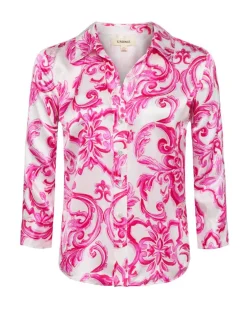 L'Agence Dani 3/4 Sleeve Mediterranean Blouse
