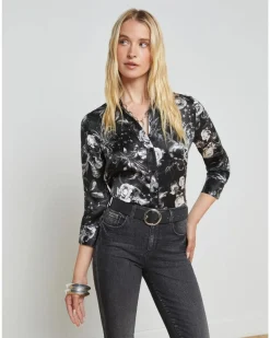 L'Agence Dani Black Zodiac Blouse