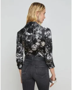 L'Agence Dani Black Zodiac Blouse