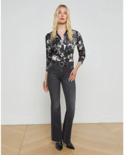 L'Agence Dani Black Zodiac Blouse