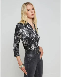 L'Agence Dani Black Zodiac Blouse