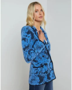 L'Agence Eileen Jacquard Knit Blazer