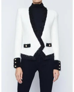L'Agence Georgia Contrast Cardigan Blazer