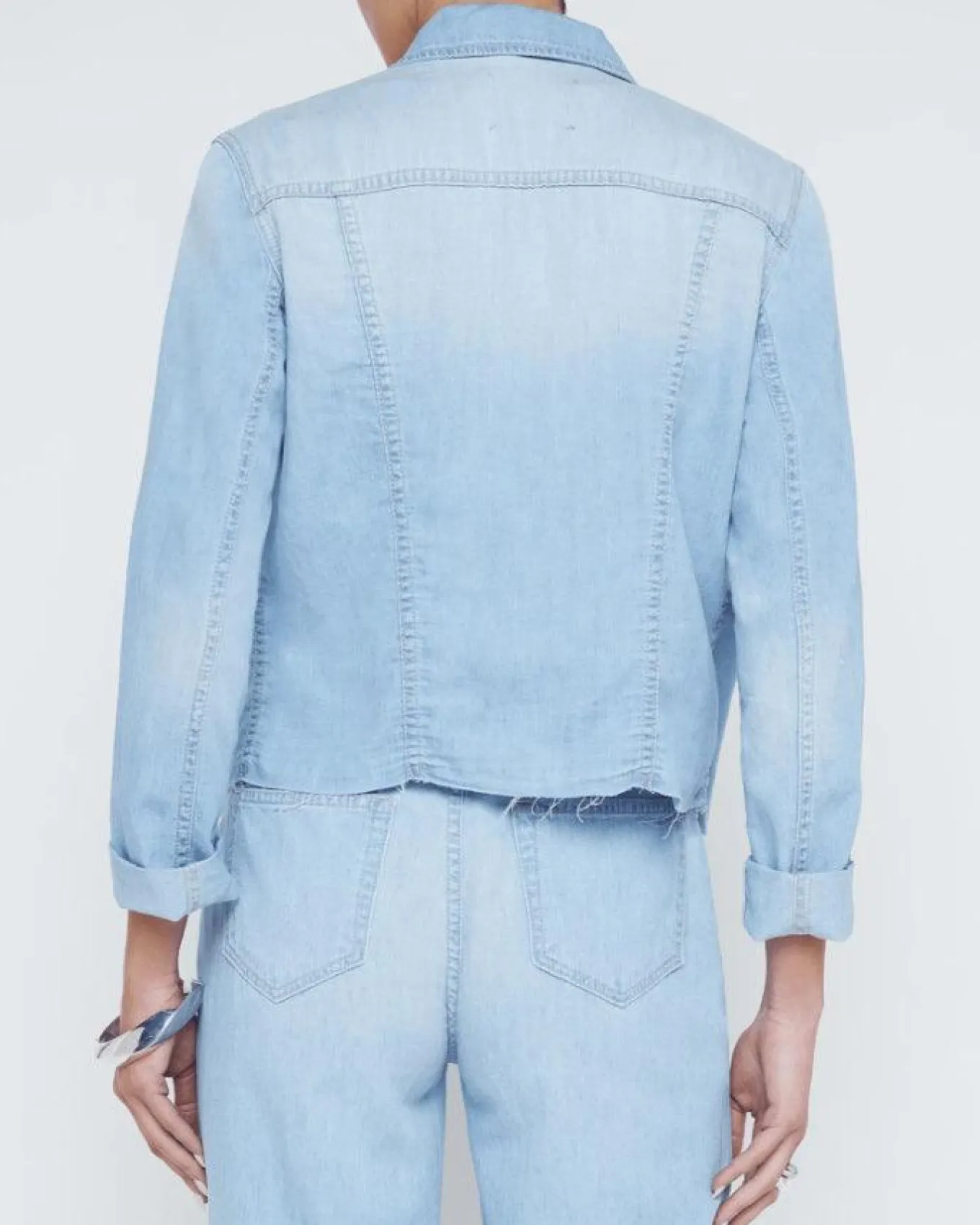 L'Agence Janelle Slim Raw Hem Jacket