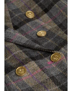 L'Agence Kenzie Plaid Double Breasted Blazer