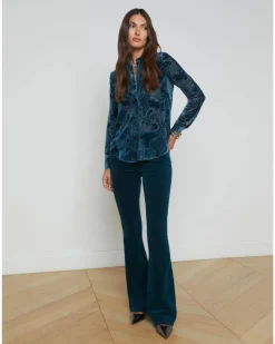 L'Agence Laurent Velvet Blouse