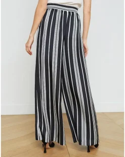 L'Agence Lillian Wide Leg Stripe Pant