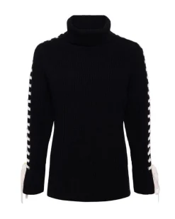 L'Agence Nola Lace Up Turtleneck