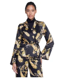 L'Agence Olive Wrap Blouse