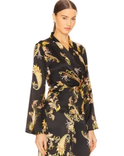 L'Agence Olive Wrap Blouse