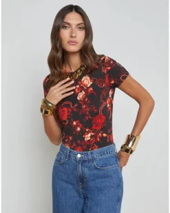L'Agence Ressi Baroque Floral Tee