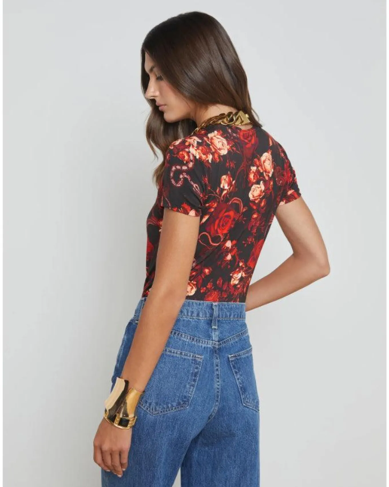 L'Agence Ressi Baroque Floral Tee