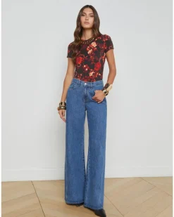 L'Agence Ressi Baroque Floral Tee