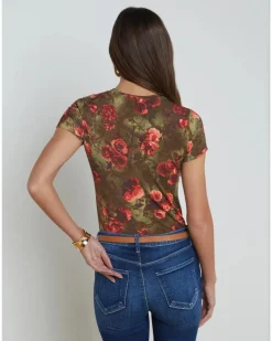 L'Agence Ressi Floral Cheetah Tee