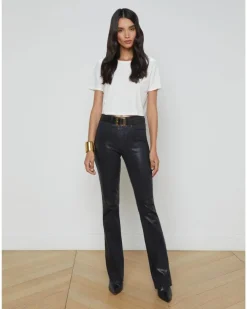 L'Agence Ruth Coated Straight Leg Jean