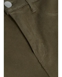 L'Agence Ruth Straight Leg Raw Hem Coated Jeans