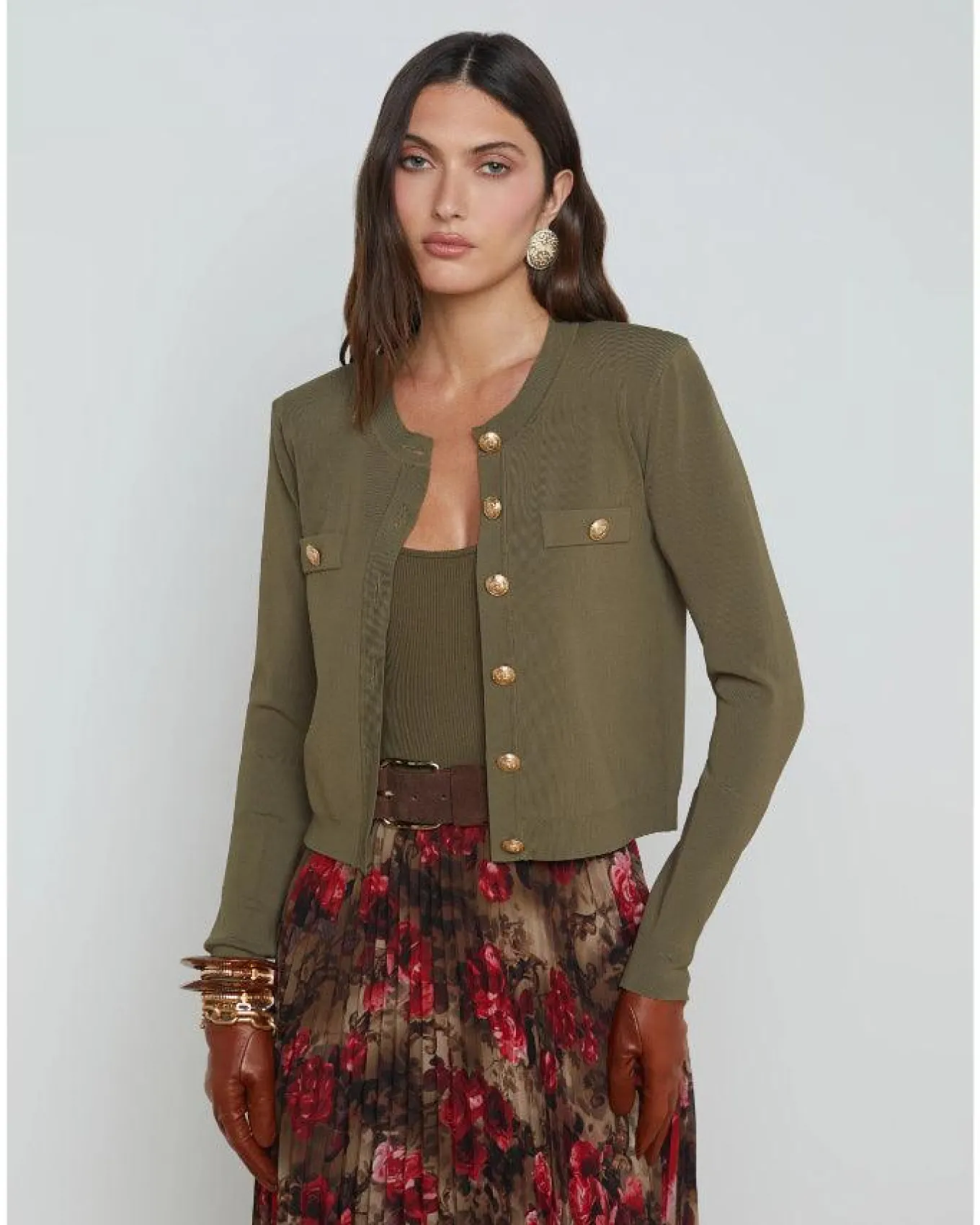 L'Agence Toulouse Crop Cardigan