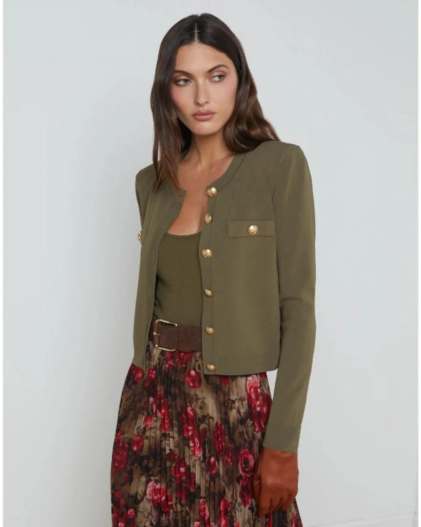 L'Agence Toulouse Crop Cardigan