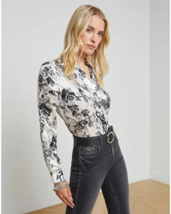 L'Agence Tyler Baroque Floral Blouse