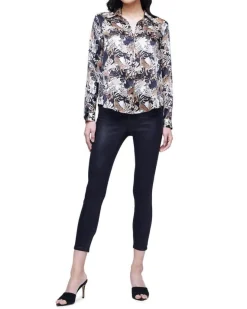 L'Agence Tyler Holly Black Panther Jungle Blouse