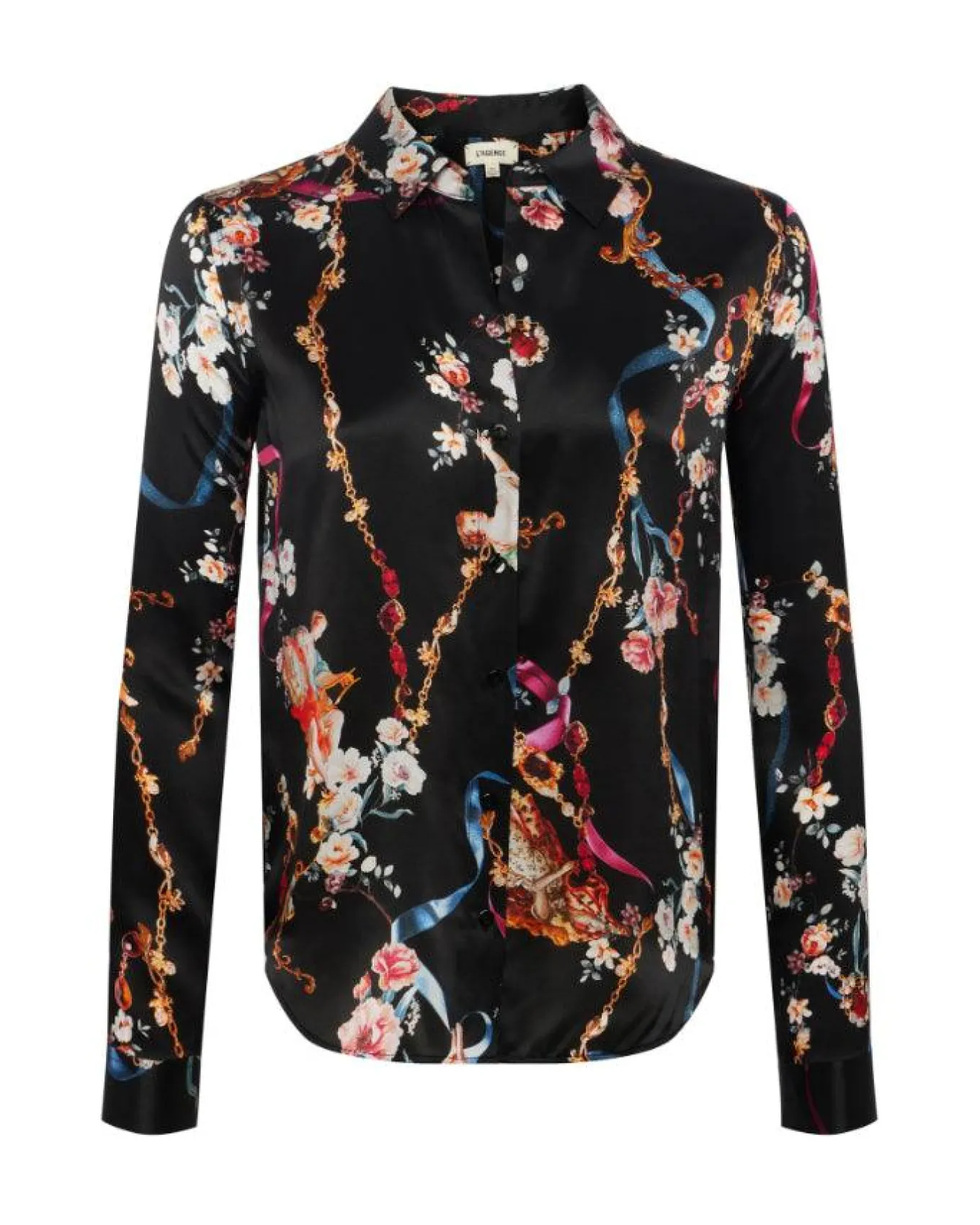 L'Agence Tyler Rococo Angel Print Blouse