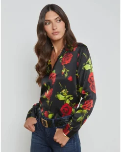 L'Agence Tyler Romantic Rose Blouse
