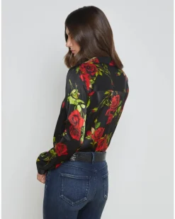 L'Agence Tyler Romantic Rose Blouse