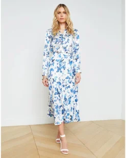 L'Agence Tyler Silk Butterflies Blouse