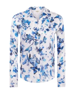 L'Agence Tyler Silk Butterflies Blouse