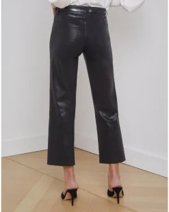 L’Agence Wanda Crop Wide Leg Coated Pant