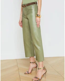 L'Agence Wanda Cropped Coated Jean