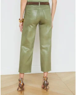 L'Agence Wanda Cropped Coated Jean