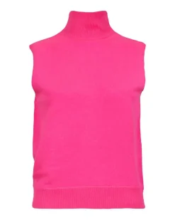 Lawrence Cashmere Turtleneck Tank Top