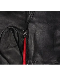 Leather Glove With Zipper