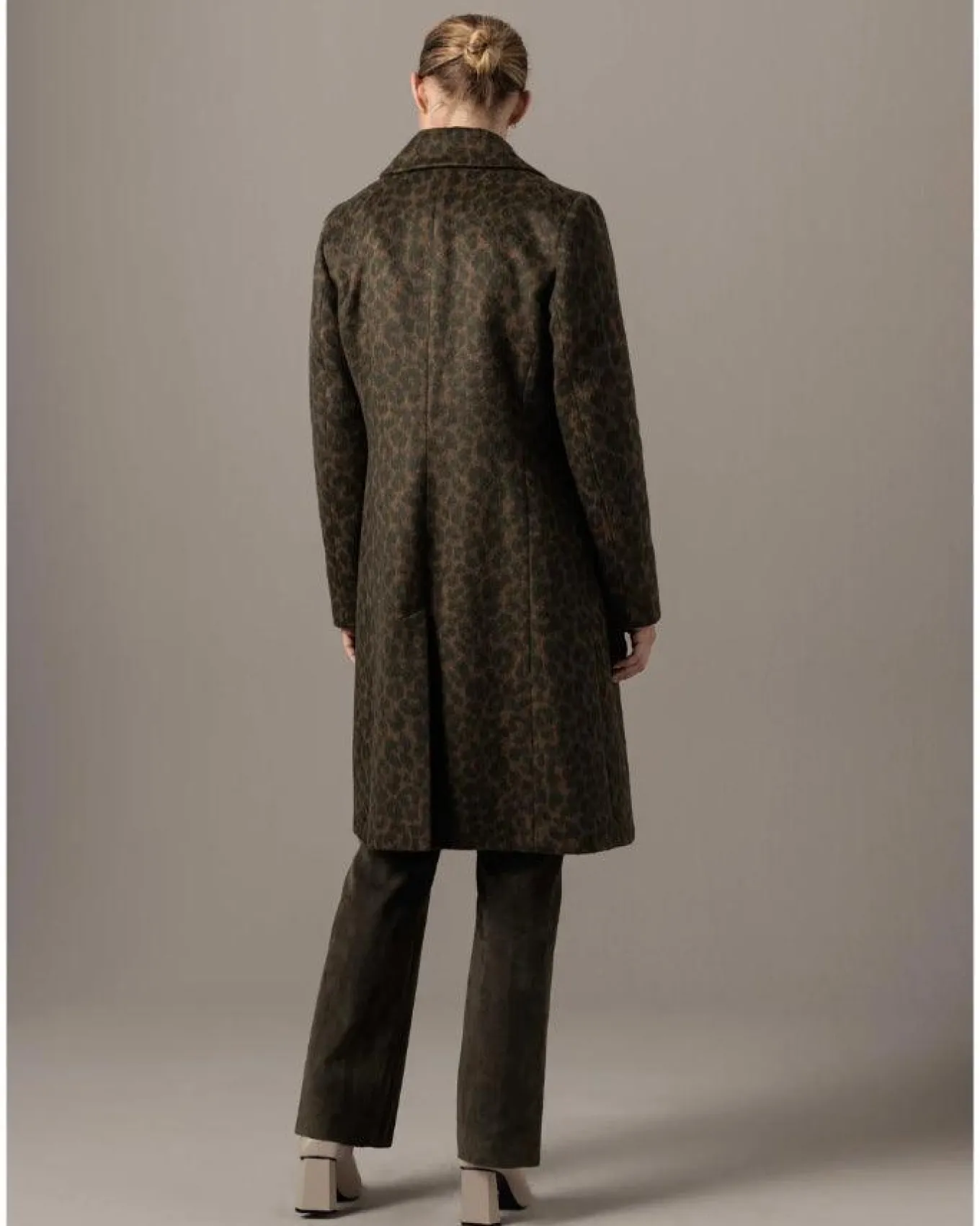 Leja Camo Leopard Wool Coat