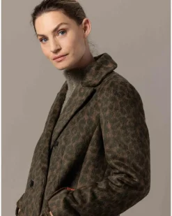 Leja Camo Leopard Wool Coat