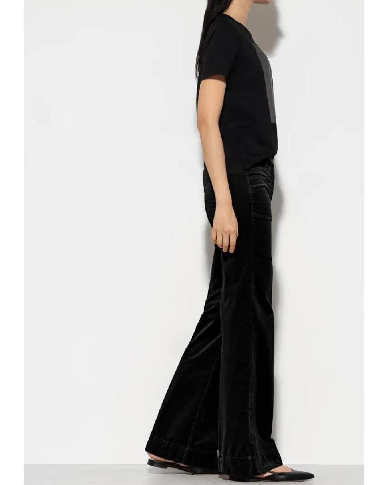 Luisa Cerano Black Velvet Flared Pants