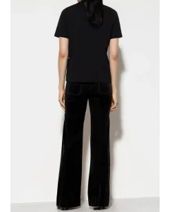 Luisa Cerano Black Velvet Flared Pants