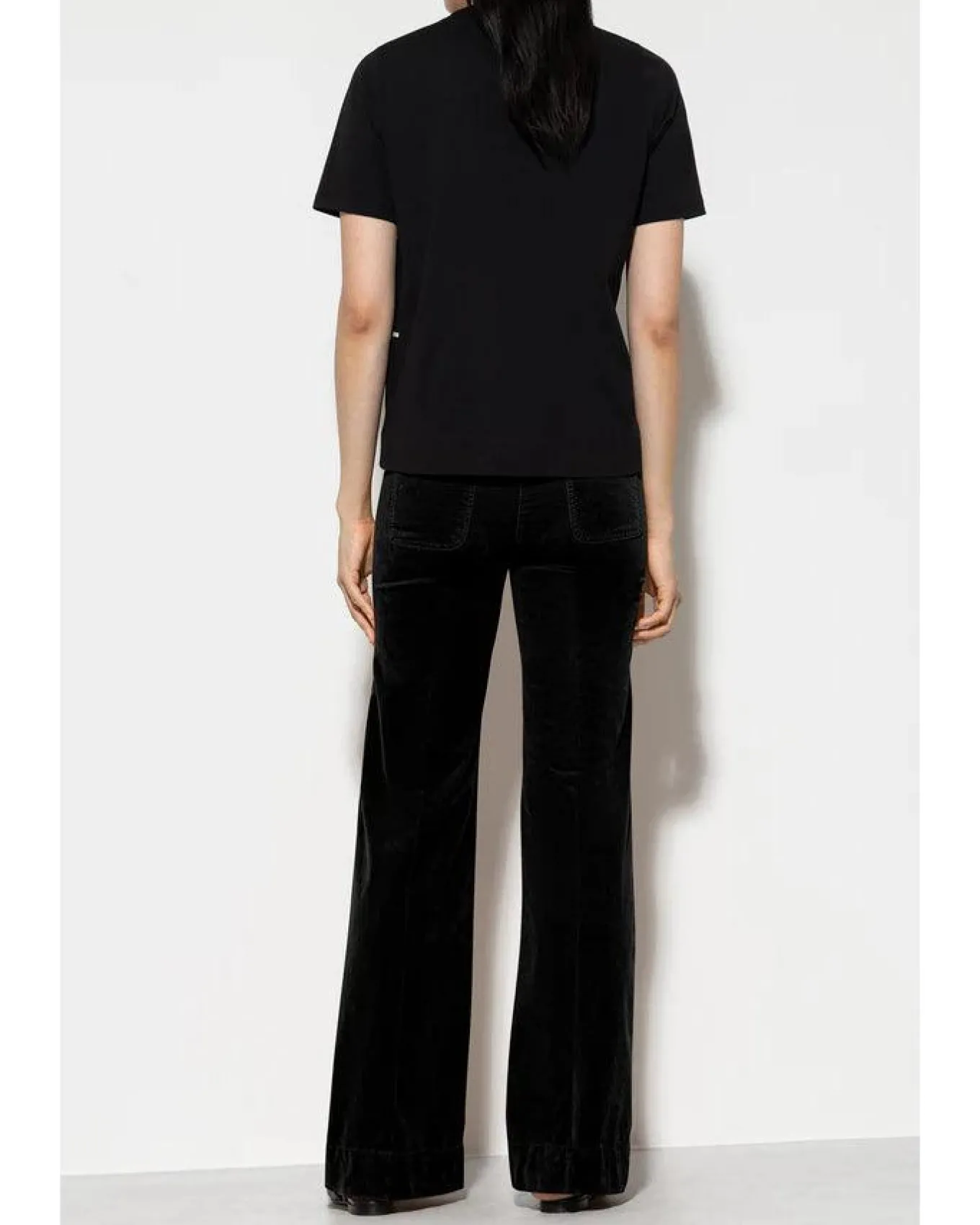 Luisa Cerano Black Velvet Flared Pants