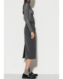 Luisa Cerano Cashmere Blend Belted Skirt